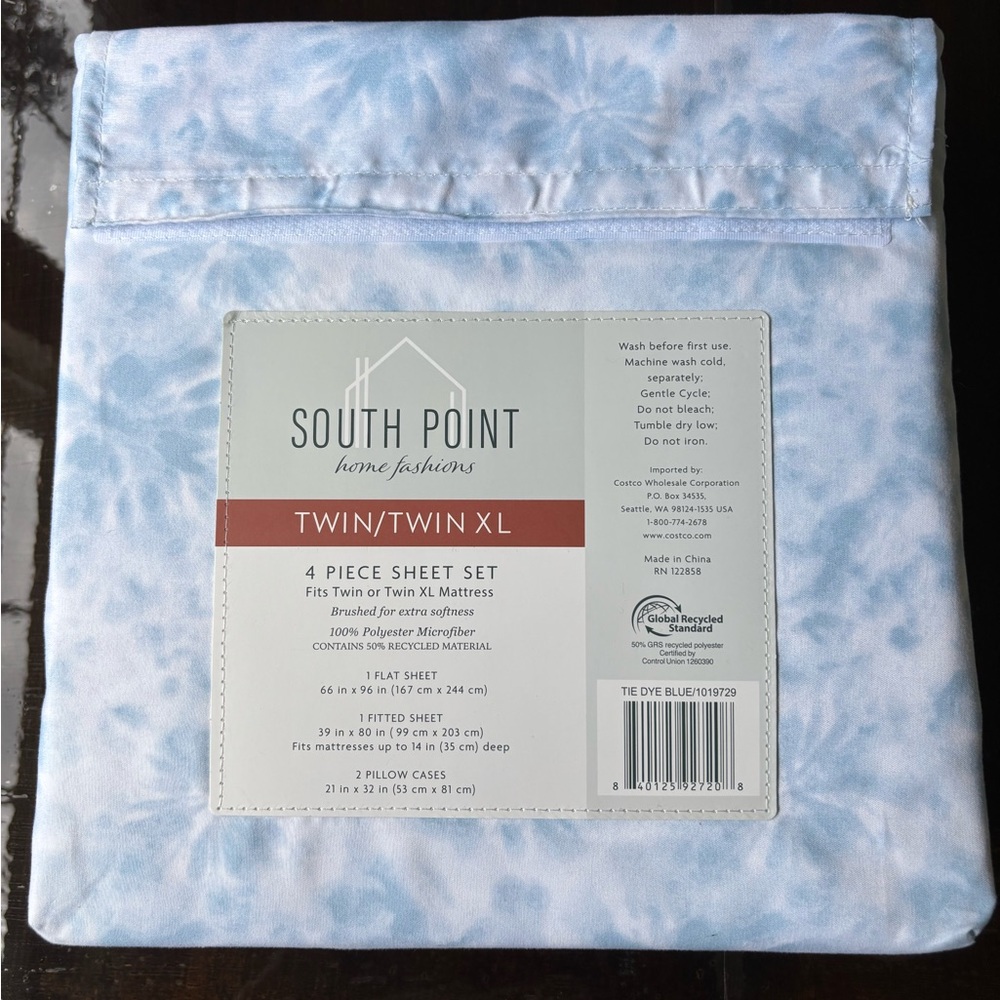 South Point Home Fashions Blue Twin/Twin XL Mattress Cover - Picture 4 of 8